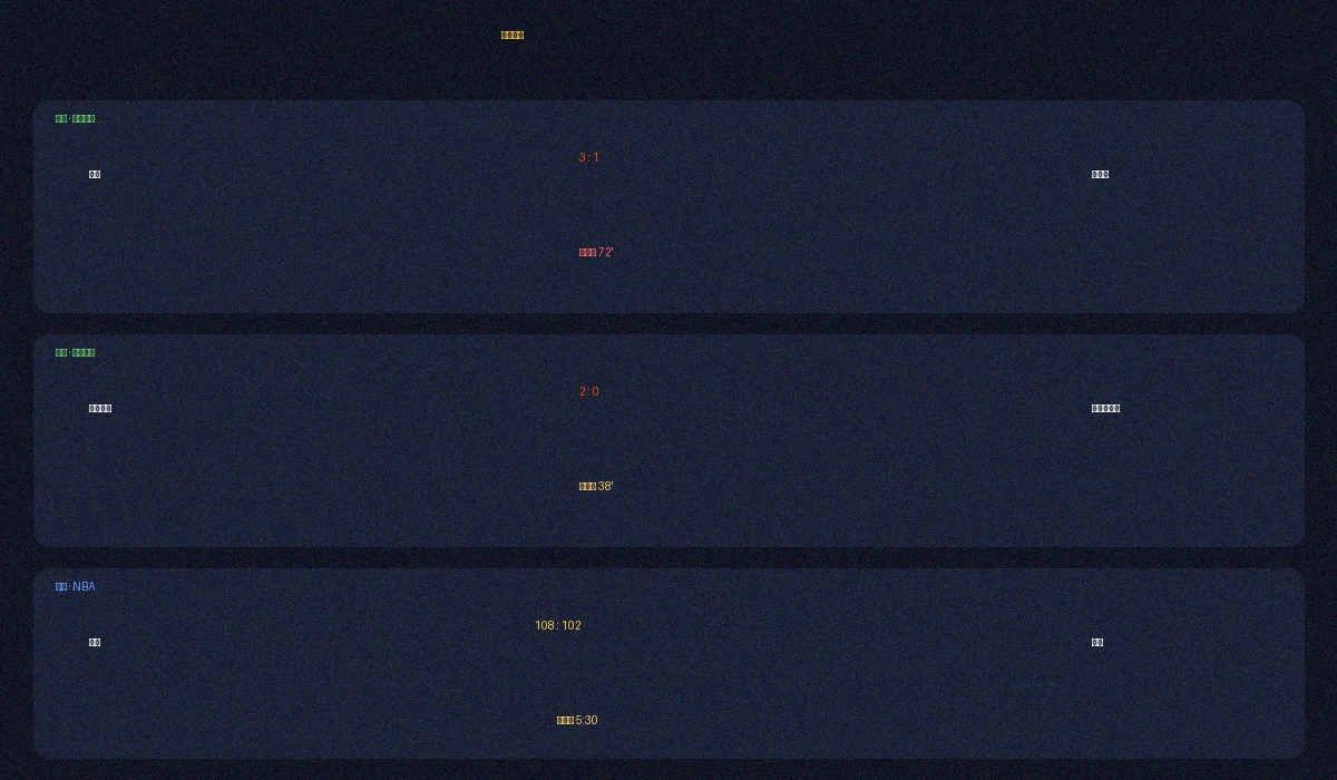 电竞下注实时比分数据面板展示